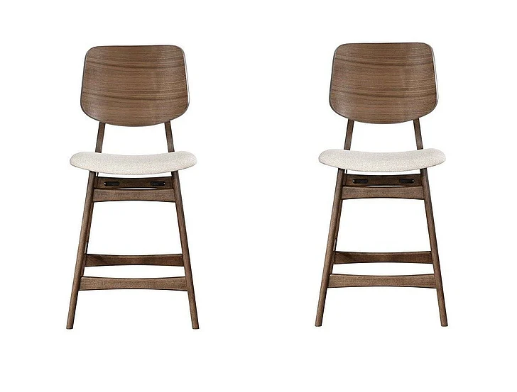 New Classic Oscar Counter Chair in Walnut (Set of 2) D1651-22