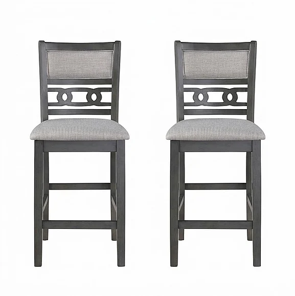 New Classic Gia Counter Chairs (Set of 2) in Gray D1701-22-GRY PROMO