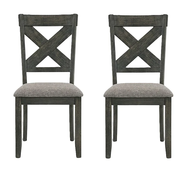 New Classic Furniture Gulliver Side Chair in Rustic Brown (Set of 2)