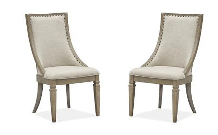 Magnussen Furniture Lancaster Dining Arm Chair in Dovetail Grey (Set of 2) D4352-73