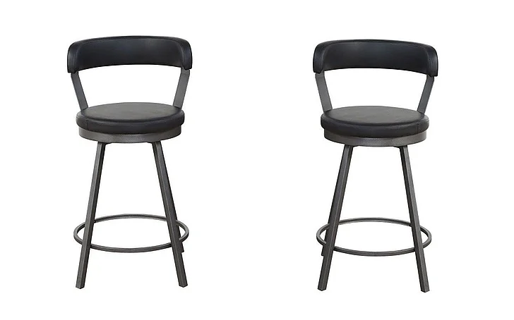 Titanic Furniture D522 Pub Swivel Chair in Black D522 Box Of Stools (Set of 2)
