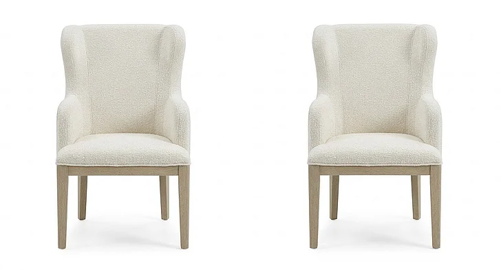 Magnussen Furniture Somerset Dining Arm Chair with Upholstered Seat and Back in Butternut D5684-73 (Set of 2)