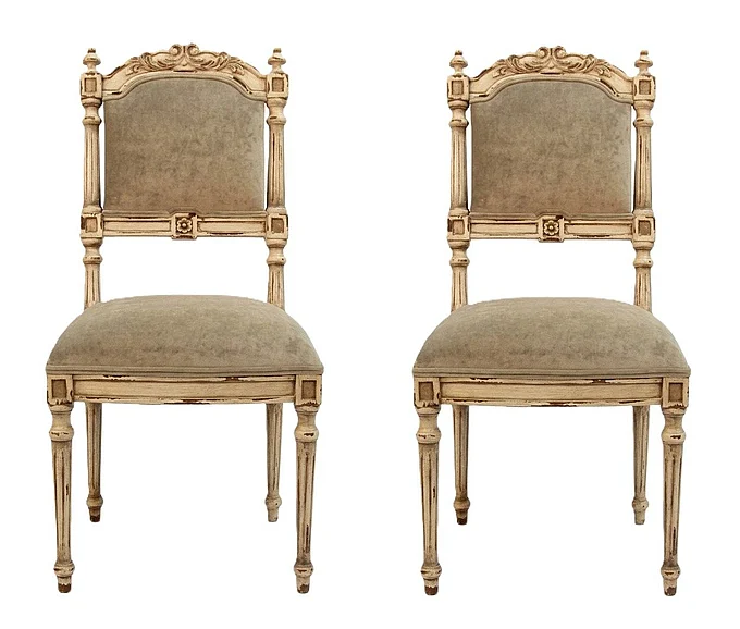 Peninsula Antoinette Dining Chair in Light Smoke (Set of 2) DC-002-1510 CUSTOM ITEM - EST Ship 2 WEEKS