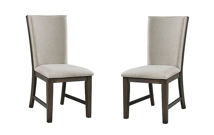 Elements International Grady Upholstered Side Chair (Set of 2) in Brown DGD100FSC