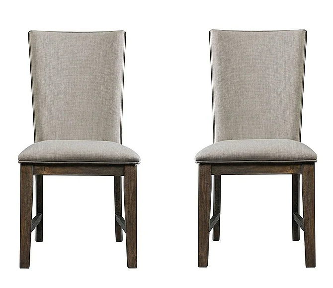 Elements International Grady Upholstered Side Chair (Set of 2) in Brown DGD100FSC