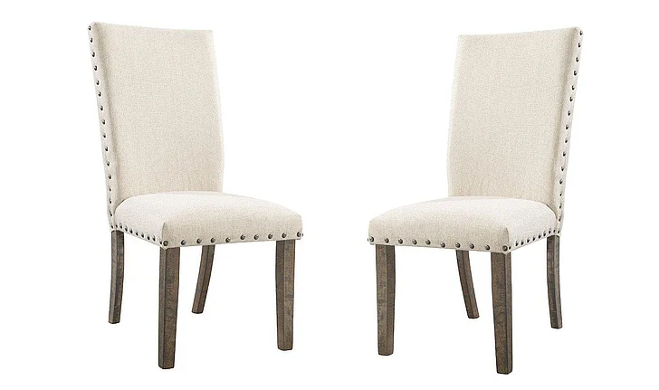 Elements International Jax Upholstered Side Chair (Set of 2) in Smokey Walnut DJX100SC