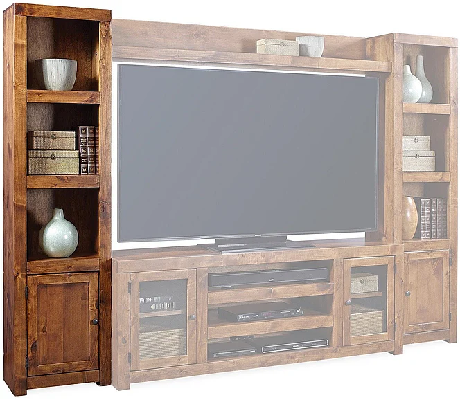 Aspenhome Contemporary Alder Entertainment Wall LF Pier in Fruitwood DL1118L-FRT