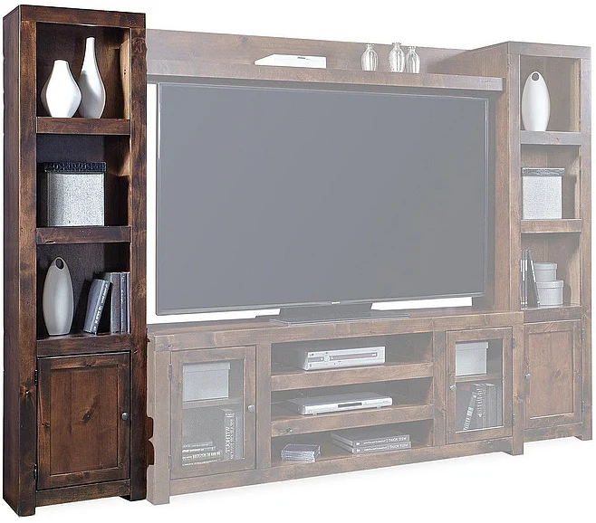 Aspenhome Contemporary Alder Entertainment Wall LF Pier in Tobacco DL1118L-TOB
