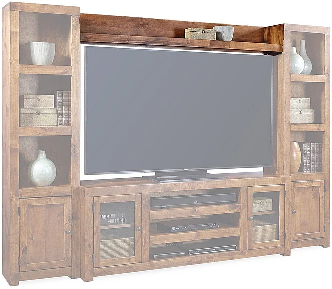 Aspenhome Contemporary Alder Entertainment Wall Bridge in Fruitwood DL1173-FRT