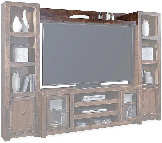 Aspenhome Contemporary Alder Entertainment Wall Bridge in Tobacco DL1173-TOB