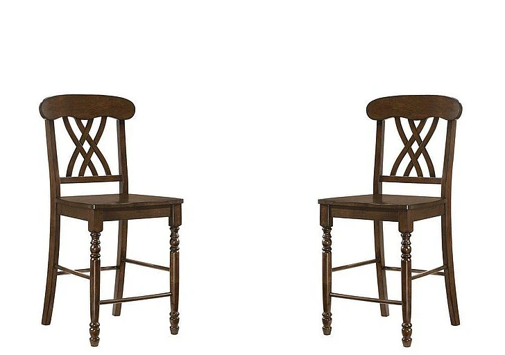 ACME Dylan Counter Height Chair (Set of 2) in Walnut DN00623