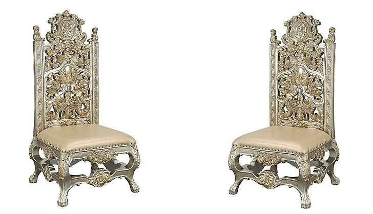 ACME Danae Dining Side Chair (Set of 2) in Champagne & Gold DN01198