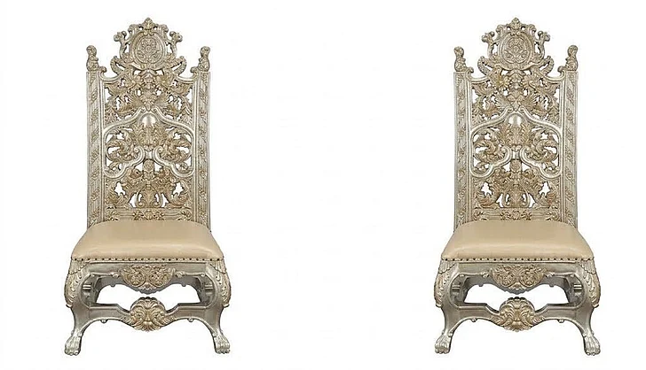 ACME Danae Dining Side Chair (Set of 2) in Champagne & Gold DN01198