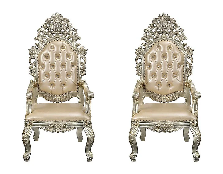 ACME Sorina Arm Chair (Set of 2) in Antique Gold DN01210