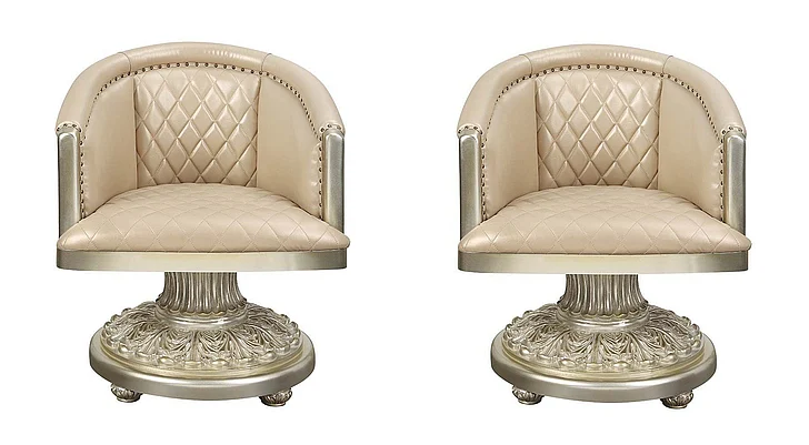 ACME Sorina Dining Chair (Set of 2) in Antique Gold DN01220