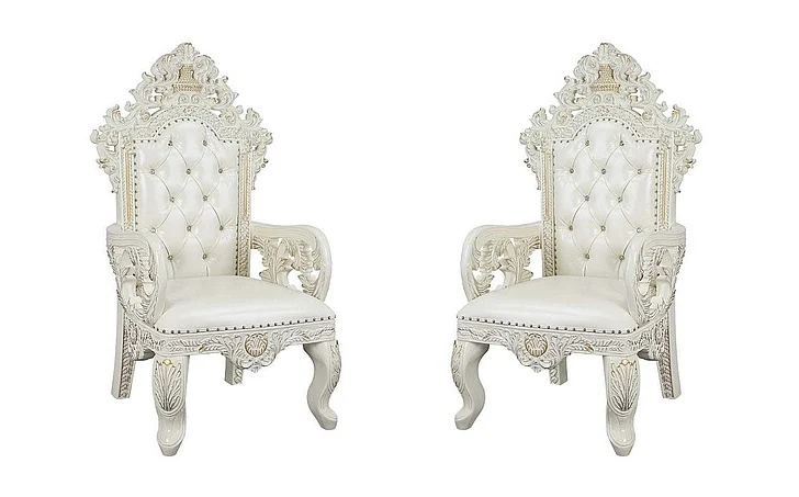 ACME Adara Arm Chair (Set of 2) in Antique White DN01231