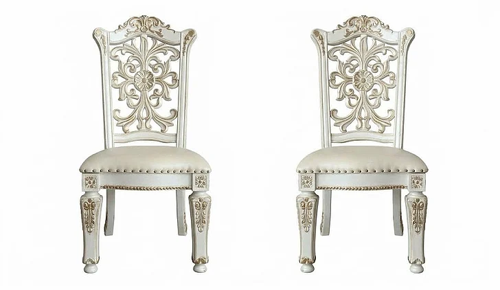 Acme Furniture Vendom Side Chair (Set of 2) in Antique Pearl DN01347