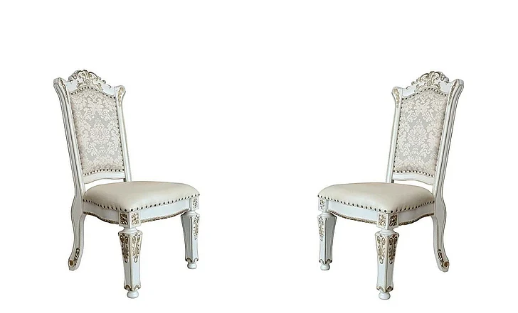Acme Furniture Vendome Side Chair (Set of 2) in Antique Pearl DN01348