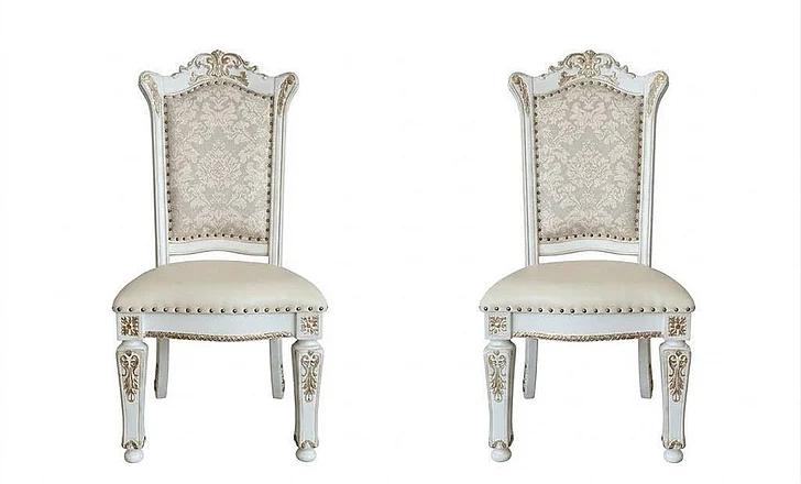 Acme Furniture Vendome Side Chair (Set of 2) in Antique Pearl DN01348