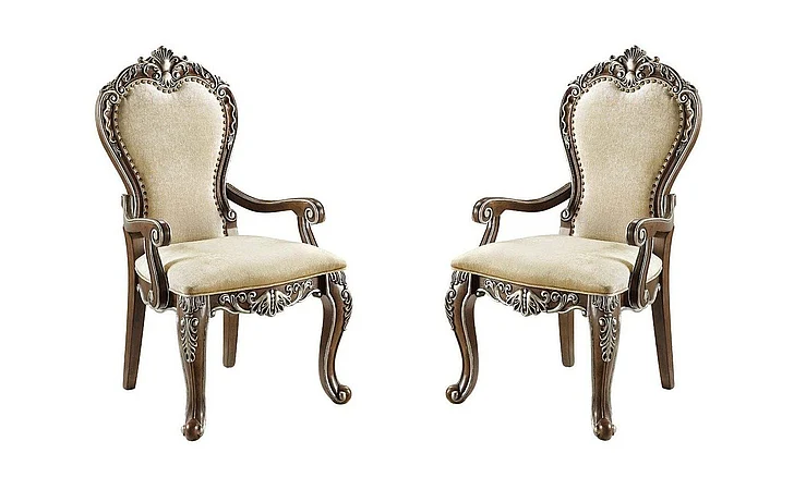 ACME Latisha Arm Chair (Set of 2) in Antique Oak DN01359