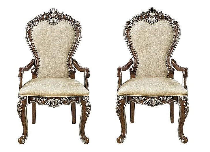 ACME Latisha Arm Chair (Set of 2) in Antique Oak DN01359