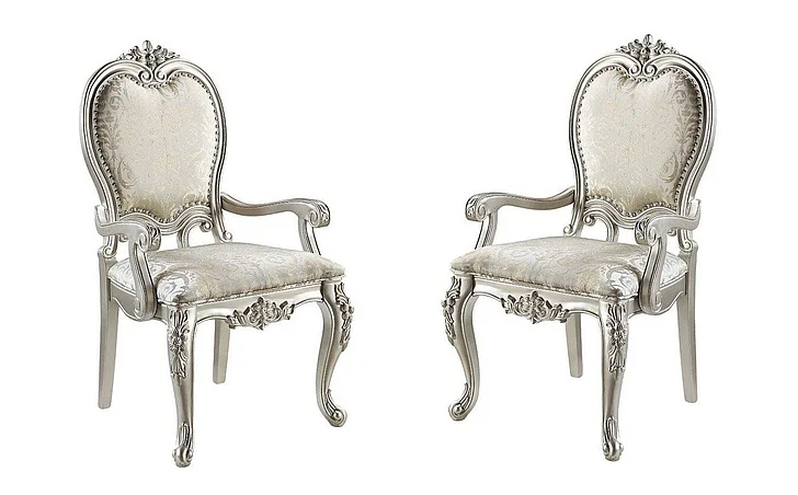 ACME Bently Arm Chair (Set of 2) in Champagne DN01370