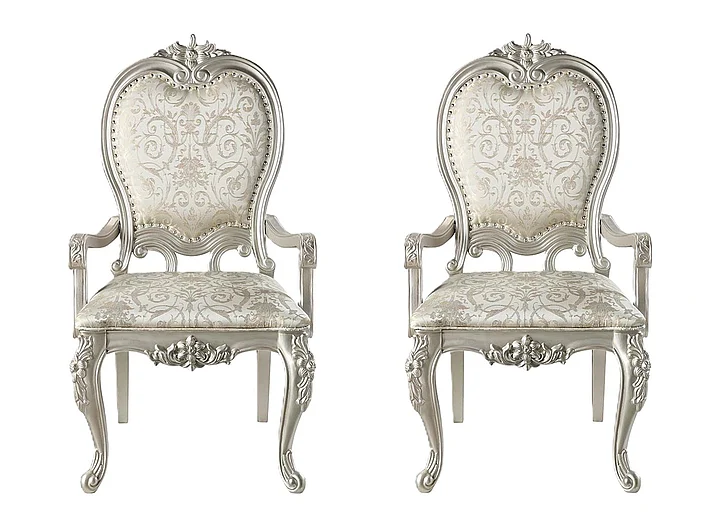 ACME Bently Arm Chair (Set of 2) in Champagne DN01370