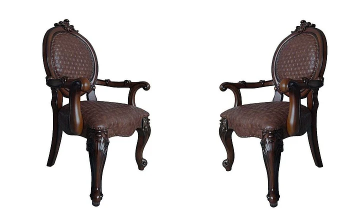 ACME Versailles Arm Chair (Set of 2) in Cherry DN01393