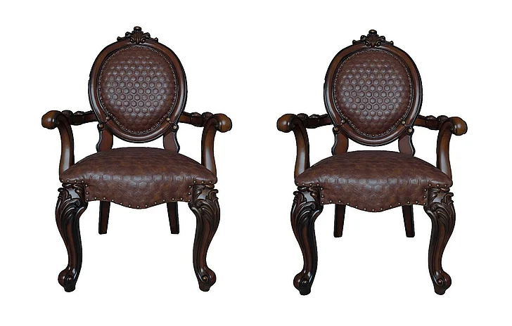 ACME Versailles Arm Chair (Set of 2) in Cherry DN01393