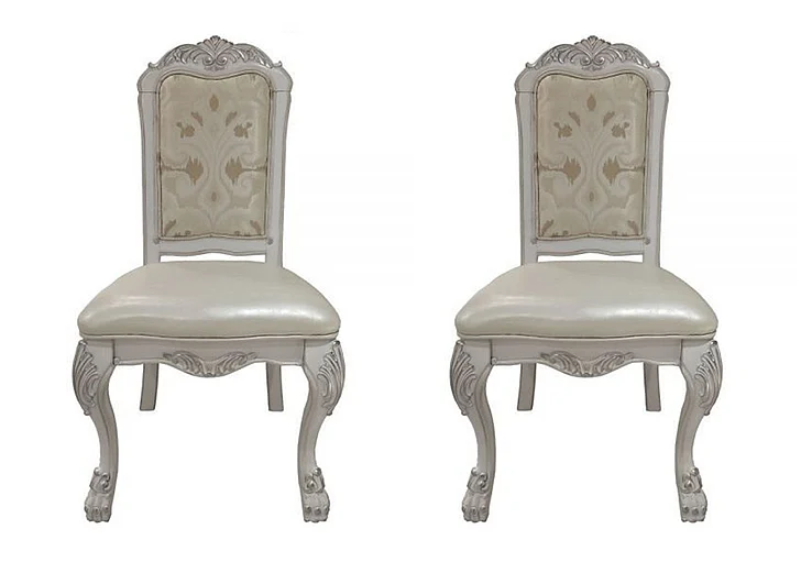 ACME Dresden Side Chair in White DN01696 (Set of 2)