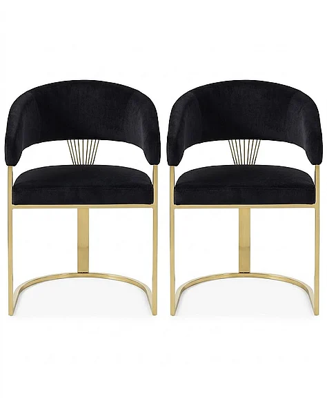 ACME Fallon Side Chair in Black DN01954 (Set of 2)