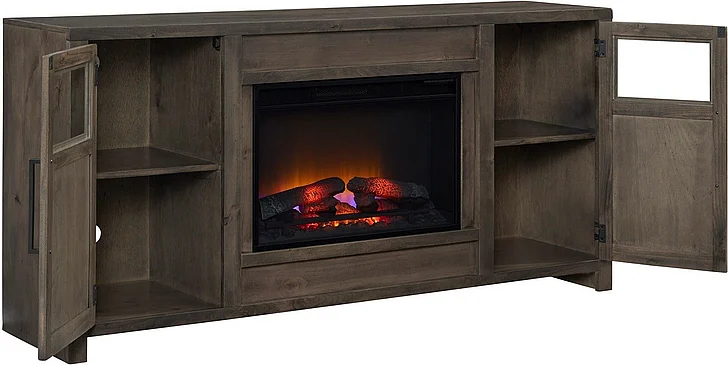 Aspenhome Finnegan Entertainment Fireplace Console in Sandy Brown DTT1942-SBR