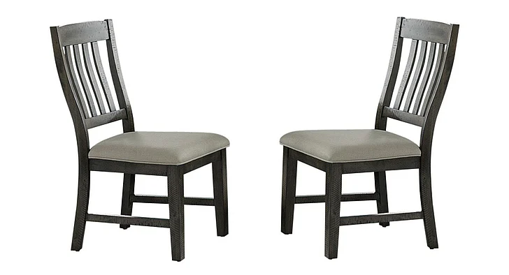 Sunset Trading Saw Buck Upholstered Dining Chairs (Set of 2) in Brush Gray ED-SKBN