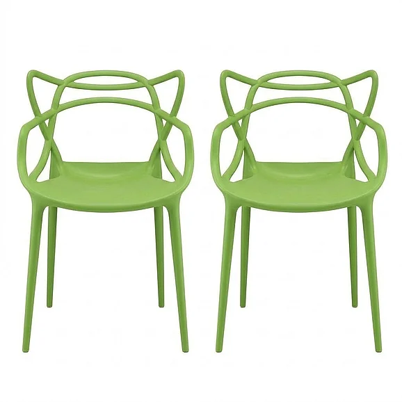 Modway Entangled Dining Set Set of 2 in Green EEI-2347-GRN-SET