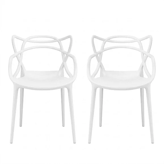 Modway Entangled Dining Set Set of 2 in White EEI-2347-WHI-SET