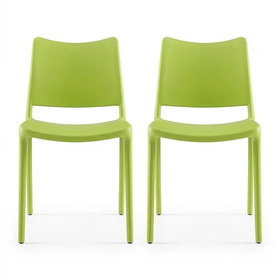 Modway Hipster Dining Side Chair Set of 2 in Green EEI-2424-GRN-SET