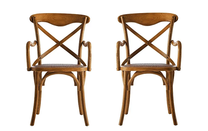 Modway Gear Dining Armchair Set of 2 in Walnut EEI-3479-WAL