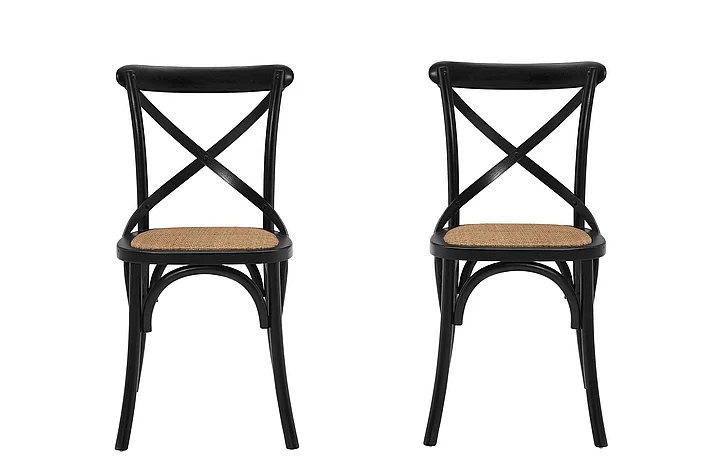 Modway Gear Dining Side Chair Set of 2 in Black EEI-3481-BLK