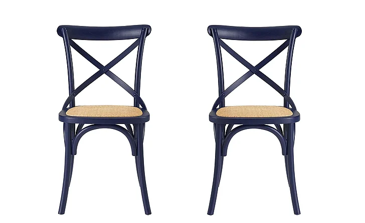 Modway Gear Dining Side Chair Set of 2 in Midnight Blue EEI-3481-MID