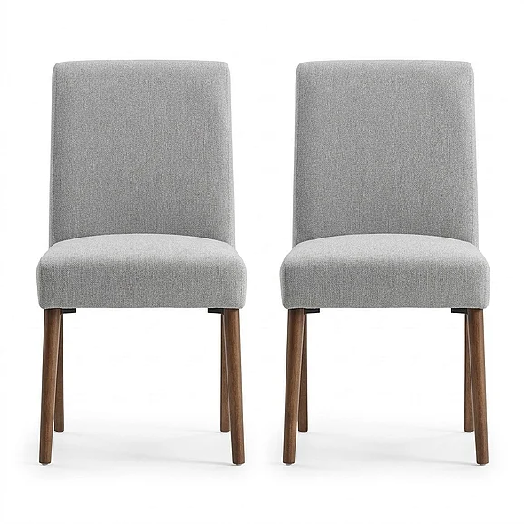 Modway Lyra Boucle Fabric Dining Room Side Chair Set of 2 in Light Gray EEI-6508-LGR
