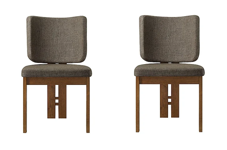 Modway Alba Armless Upholstered Dining Chairs Set of 2 in Taupe EEI-7465-TAU