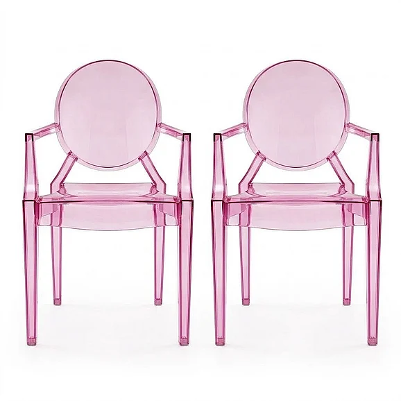 Modway Casper Dining Armchairs Set of 2 in Pink EEI-905-PNK