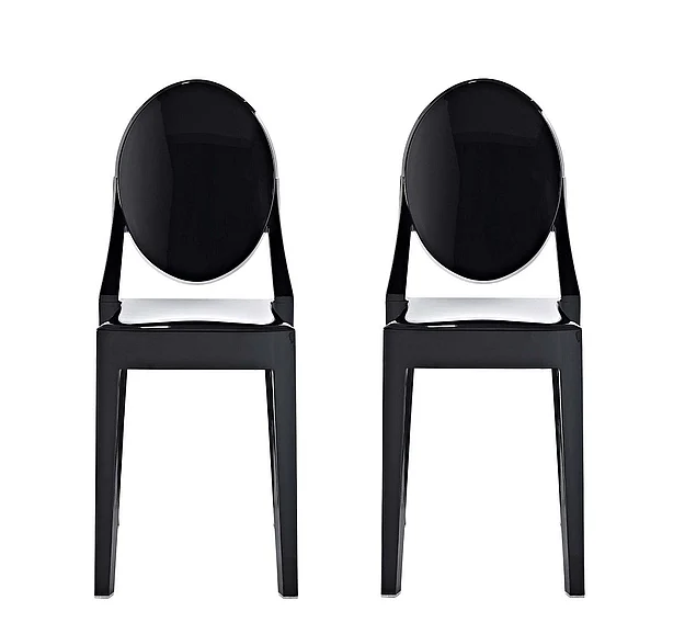 Modway Casper Dining Chairs Set of 2 in Black EEI-906-BLK