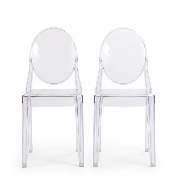 Modway Casper Dining Chairs Set of 2 in Clear EEI-906-CLR