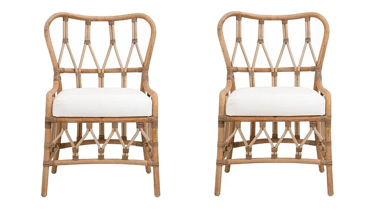 Essentials For Living Caprice Dining Chair, Set of 2 - Natural Rattan 3636DC.NATNAT/BLCH