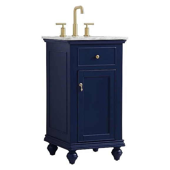 Elegant 19 In. Single Bathroom Vanity in Blue VF12319BL CLOSEOUT