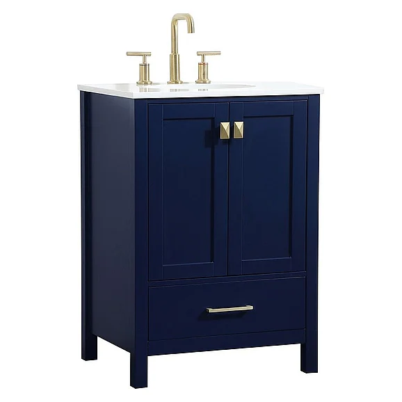 Elegant 24 In. Single Bathroom Vanity in Blue VF18824BL