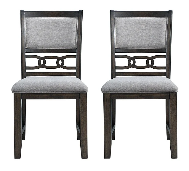 Elements International Amherst Dining Side Chair in Dark (Set of 2) DAH500SC