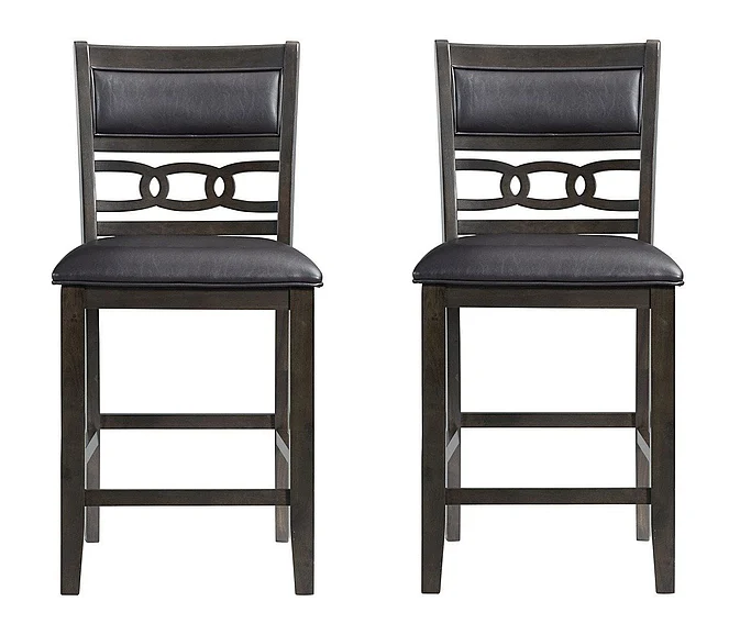 Elements International Amherst Counter Side Chair in Dark (Set of 2) DAH555PCSC