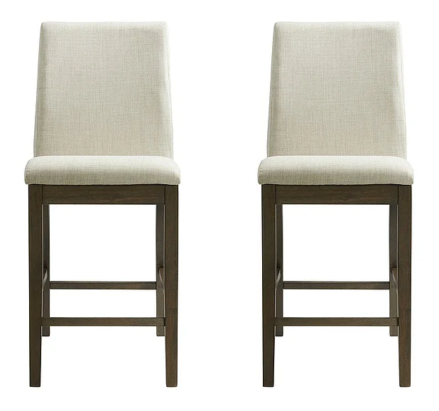 Elements International Dapper Counter Side Chair (Walnut) (Set of 2) DPR500CSC